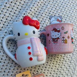 Hello Kitty Festive Red and Pink Mug Duo